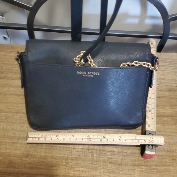 Henri Bendel Black Crossbody Bag with Gold Chain - Picture 6 of 14
